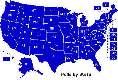 United States Presidential Polls by State - Democrats and Republicans